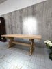 220cm Stripped Wooden Farmhouse Refectory Dining Table