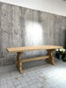 220cm Stripped Wooden Farmhouse Refectory Dining Table