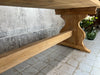 220cm Stripped Wooden Farmhouse Refectory Dining Table
