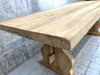 220cm Stripped Wooden Farmhouse Refectory Dining Table