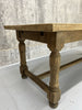 220cm Solid Waxed Oak Farmhouse Refectory Dining Table