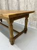 220cm Solid Waxed Oak Farmhouse Refectory Dining Table