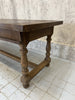 250.5cm French Burgandy Region Refectory Farmhouse Dining Table (with 2 Sliding Door Bagette Compartment)