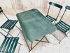 Folding Green Metal Garden Table and Set of 4 Folding Chairs