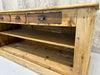 171cm Shop Counter Sideboard Open Shelves Kitchen Island with Three Drawers