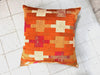 Set of Three Vintage Hand Embroidered Silk Sunset Scatter Cushions