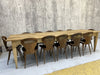 3m Long Solid Oak Refectory Dining Table with Tapered Legs