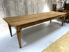 3m Long Solid Oak Taper Leg Refectory Dining Table