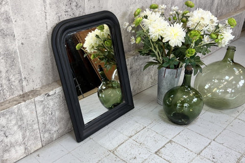 64.5cm High Painted Black Framed Louis Philippe Mirror