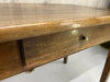 Silvered Wooden 94cm wide Taper Leg Table Desk