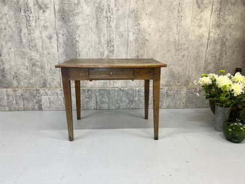 Silvered Wooden 94cm wide Taper Leg Table Desk