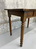 99.5cm Walnut Wood Turned Leg Bistro Table with Cup Handles on Drawer