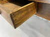 99.5cm Walnut Wood Turned Leg Bistro Table with Cup Handles on Drawer