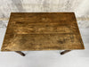99.5cm Walnut Wood Turned Leg Bistro Table with Cup Handles on Drawer