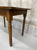 99.5cm Walnut Wood Turned Leg Bistro Table with Cup Handles on Drawer