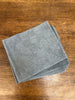 Set of 4 French Monogrammed 'AS' Anthracite Grey Linen Vintage Serviettes Napkins