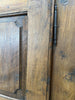 Antique Solid Oak Single Door Armoire Cupboard Hessian Lining