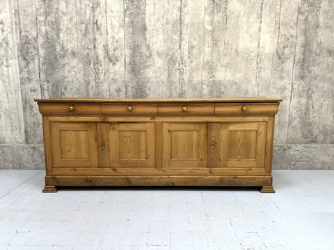 229cm Antique Pine Shop Counter Sideboard