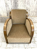 Art Deco 'Cloud' Armchair Original Champagne Coloured Jacquard Velvet Upholstery