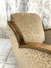 Art Deco 'Cloud' Armchair Original Champagne Coloured Jacquard Velvet Upholstery