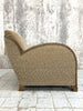 Art Deco 'Cloud' Armchair Original Champagne Coloured Jacquard Velvet Upholstery