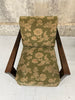 Green and Pink Jacquard Upholstered Art Deco Lounge Chair