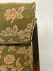 Green and Pink Jacquard Upholstered Art Deco Lounge Chair