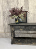 215cm Black Rustic Drapers Work Bench Style Console Table Kitchen Island