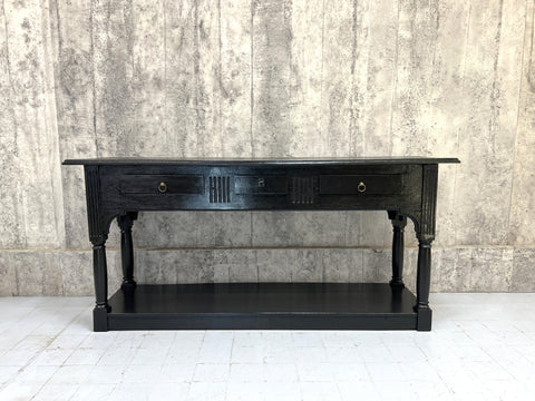 215cm Black Gloss Drapers Console Table