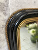 Louis Philippe Black and Gold Rectangular Mirror