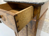 Black Marble and Walnut Wood Bedside Cabinet