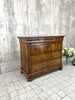 Black Veined Marble Top, Veneer Chest of Drawers