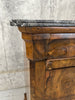 Black Veined Marble Top, Veneer Chest of Drawers