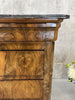 Black Veined Marble Top, Veneer Chest of Drawers