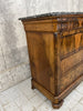 Black Veined Marble Top, Veneer Chest of Drawers