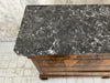 Black Veined Marble Top, Veneer Chest of Drawers