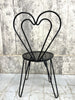 Set of 4 Black Metal Garden Chairs and Circular Table