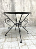 Set of 4 Black Metal Garden Chairs and Circular Table