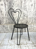 Set of 4 Black Metal Garden Chairs and Circular Table