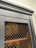 1930's Black Wire Three Door Cabinet Open Shelves