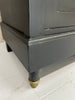 1930's Black Wire Three Door Cabinet Open Shelves