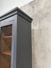 1930's Black Wire Three Door Cabinet Open Shelves