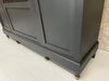 1930's Black Wire Three Door Cabinet Open Shelves