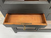 Tall and Thin Black Display Cabinet Bookcase