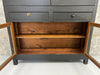 Tall and Thin Black Display Cabinet Bookcase