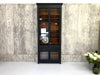 Tall and Thin Black Display Cabinet Bookcase