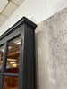 Tall and Thin Black Display Cabinet Bookcase