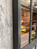 Tall and Thin Black Display Cabinet Bookcase