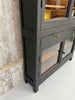 Tall and Thin Black Display Cabinet Bookcase