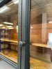 Tall and Thin Black Display Cabinet Bookcase